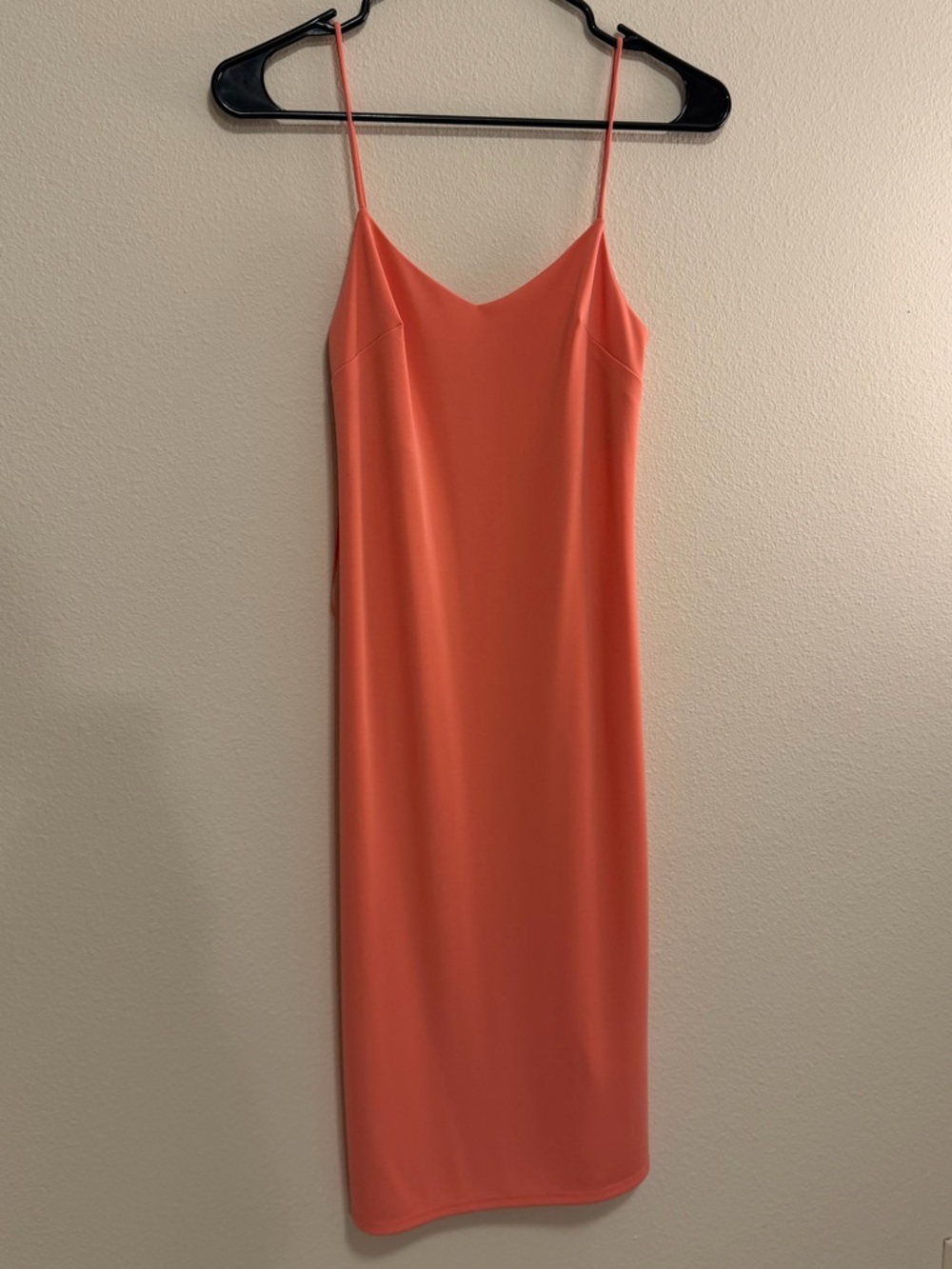 Express Coral Cami Dress with V-Neck